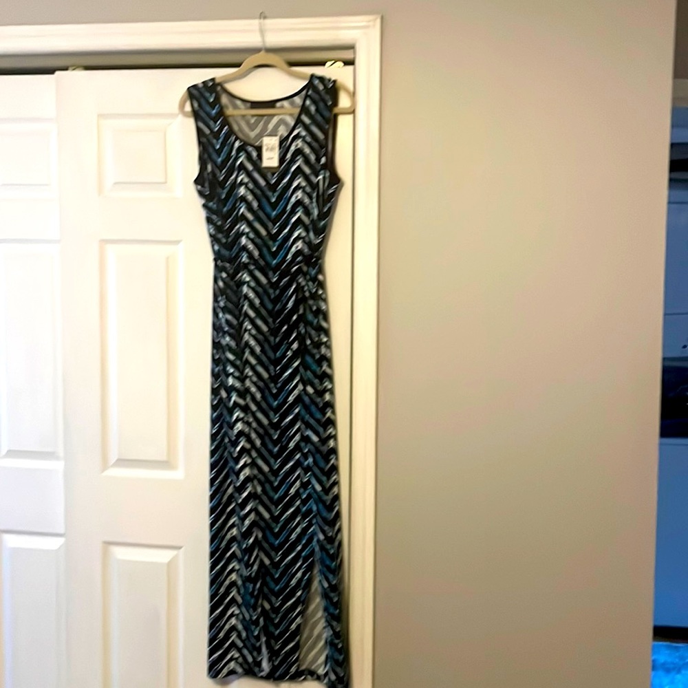 Womens plus size 2x summer maxi dress with tie belt NWT